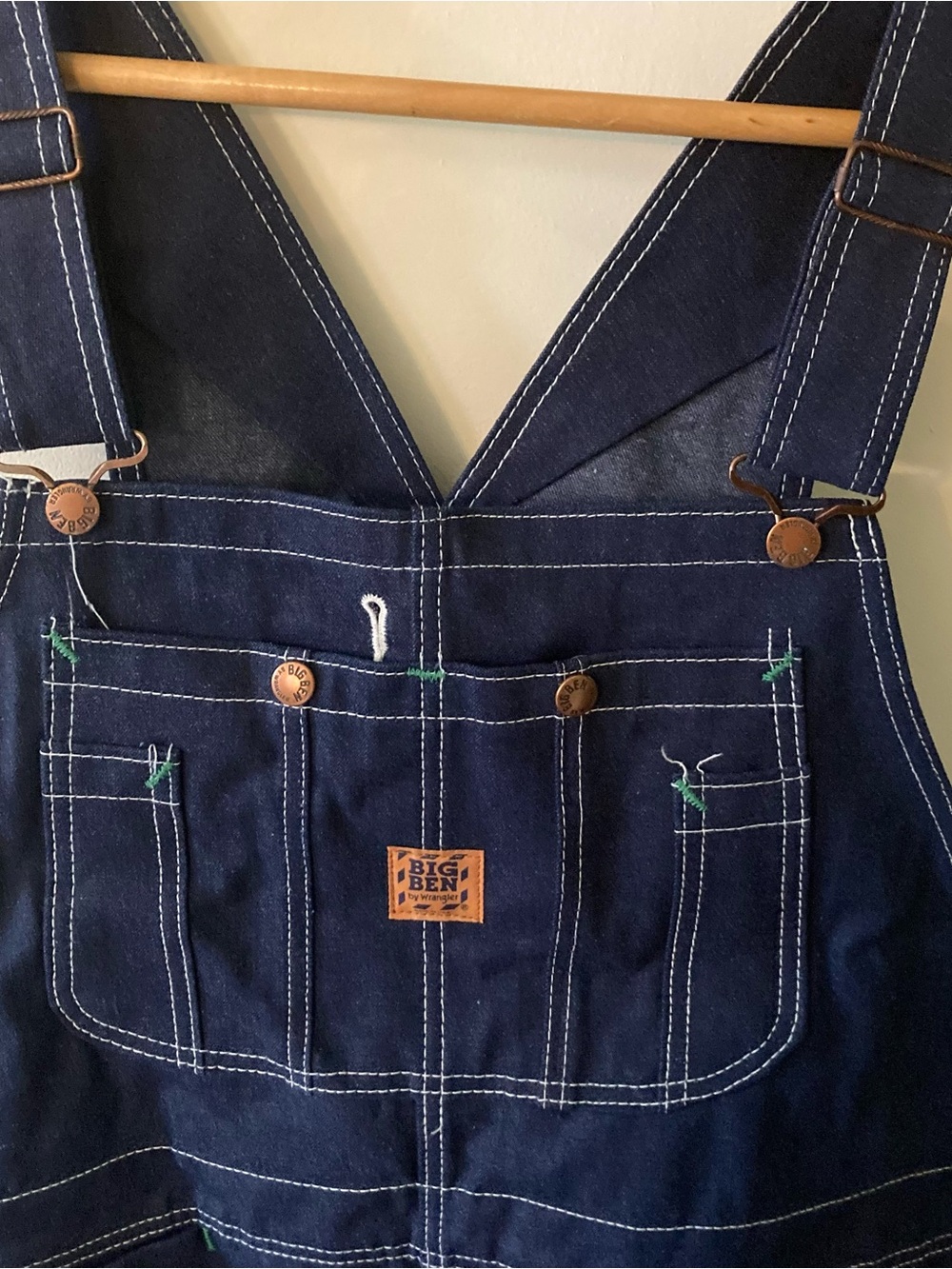 NOS VTG Big Ben by Wrangler Denim Overalls - Deadstock 40x32 70s 80s